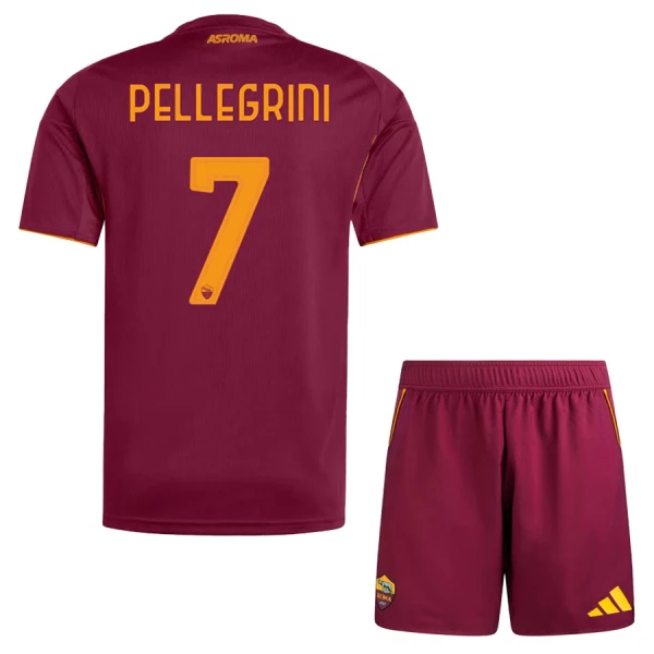AS Roma Pellegrini 7 Fotbollströja Barn Hemma 2025/26 AS Roma Pellegrini 7 Fotbollströja Barn Hemma 2025/26