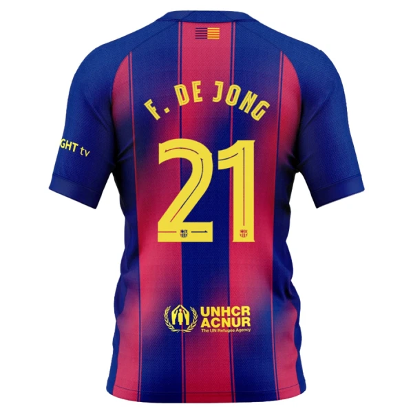 FC Barcelona Frenkie de Jong 21 Fotbollströja Hemma 2025/26 FC Barcelona Frenkie de Jong 21 Fotbollströja Hemma 2025/26