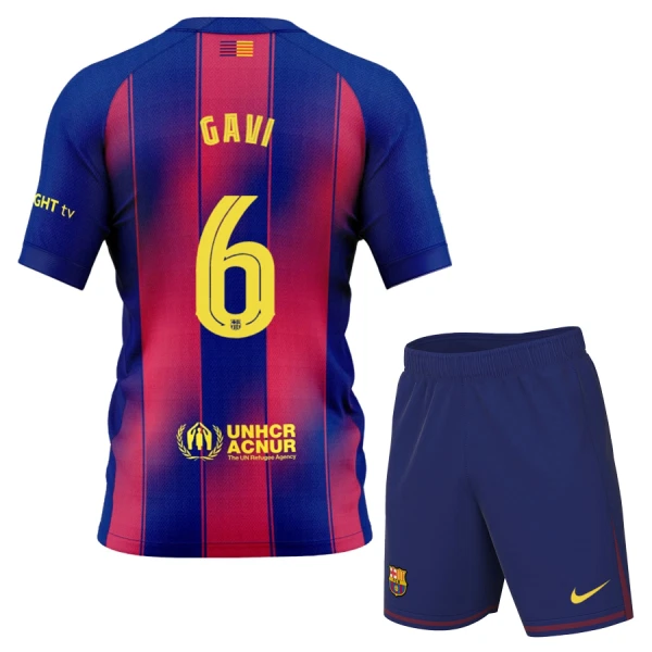 FC Barcelona Gavi 6 Fotbollströja Barn Hemma 2025/26 FC Barcelona Gavi 6 Fotbollströja Barn Hemma 2025/26