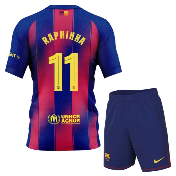 FC Barcelona Raphinha 11 Fotbollströja Barn Hemma 2025/26 FC Barcelona Raphinha 11 Fotbollströja Barn Hemma 2025/26