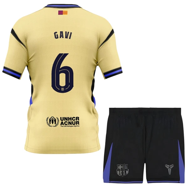 FC Barcelona x Kobe Bryant Gavi 6 Fotbollströja Barn Borta 2025/26