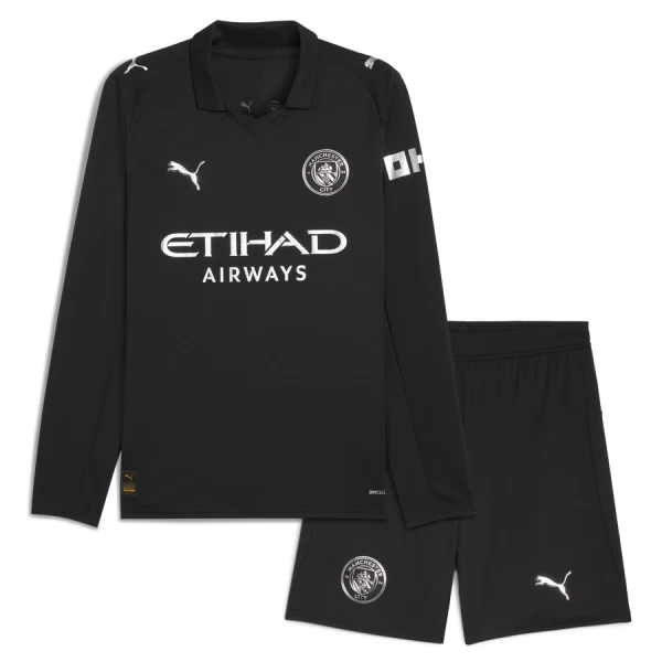 Manchester City Fotbollströja Barn Borta 2025/26 Långärmad