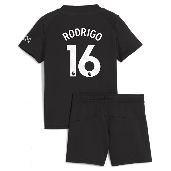 Manchester City Rodrigo 16 Fotbollströja Barn Borta 2025/26 Manchester City Rodrigo 16 Fotbollströja Barn Borta 2025/26