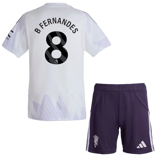 Manchester United Bruno Fernandes 8 Fotbollströja Barn Borta 2025/26