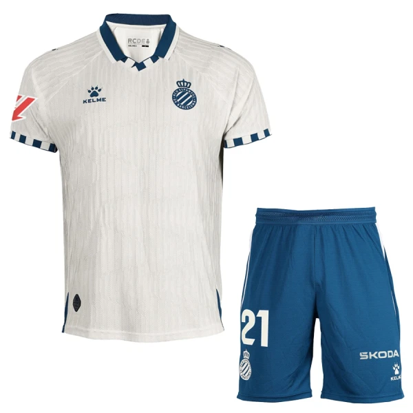 RCD Espanyol Fotbollströja Barn Borta 2025/26