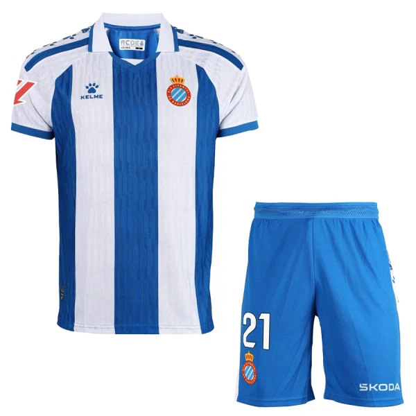 RCD Espanyol Fotbollströja Barn Hemma 2025/26 RCD Espanyol Fotbollströja Barn Hemma 2025/26