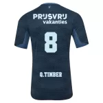 Feyenoord Rotterdam Q. Timber 8 Fotbollströja Borta 2025/26