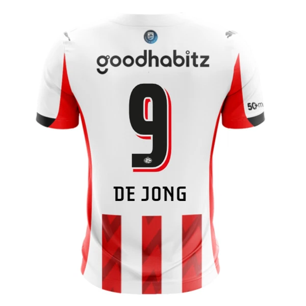 PSV Eindhoven De Jong 9 Fotbollströja Hemma 2025/26 PSV Eindhoven De Jong 9 Fotbollströja Hemma 2025/26