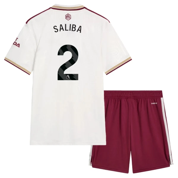 Arsenal Saliba 2 Fotbollströja Barn Tredje 2025/26 Arsenal Saliba 2 Fotbollströja Barn Tredje 2025/26