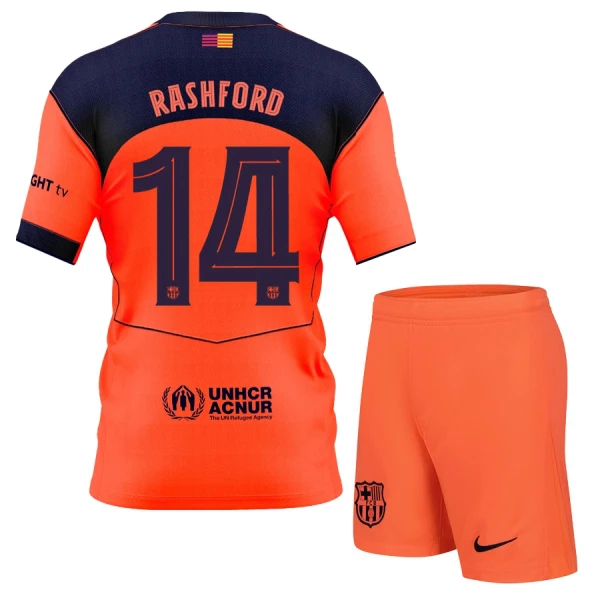 FC Barcelona Rashford 14 Fotbollströja Barn Tredje 2025/26 FC Barcelona Rashford 14 Fotbollströja Barn Tredje 2025/26