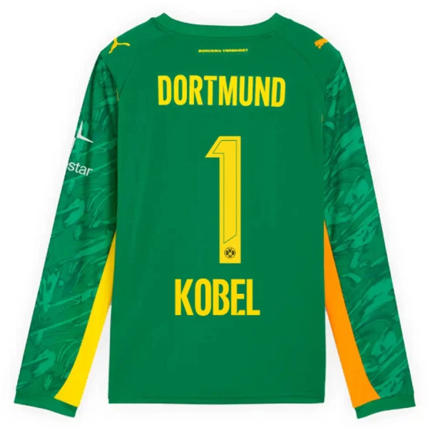 Borussia Dortmund Kobel 1 Målvakt Fotbollströja 2025/26 Grön Långärmad Borussia Dortmund Kobel 1 Målvakt Fotbollströja 2025/26 Grön Långärmad