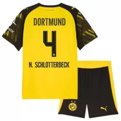 Borussia Dortmund N. Schlotterbeck 4 Fotbollströja Barn Hemma 2025/26 Borussia Dortmund N. Schlotterbeck 4 Fotbollströja Barn Hemma 2025/26