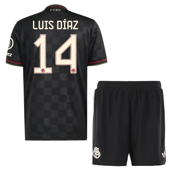 FC Bayern München Luis Díaz 14 Fotbollströja Barn Tredje 2025/26 FC Bayern München Luis Díaz 14 Fotbollströja Barn Tredje 2025/26