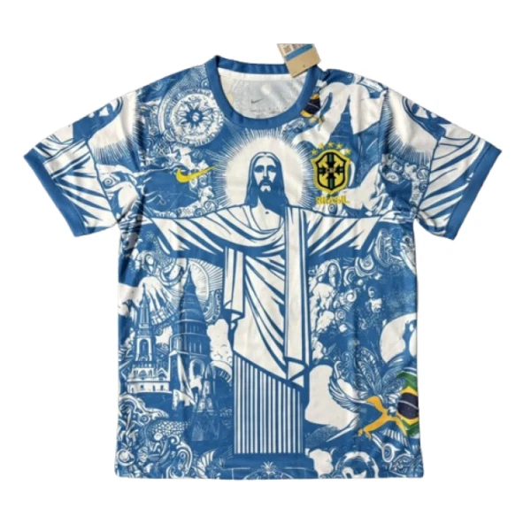 Brasilien Fotbollströja 2025 Blå - Speciell Brasilien Fotbollströja 2025 Blå - Speciell