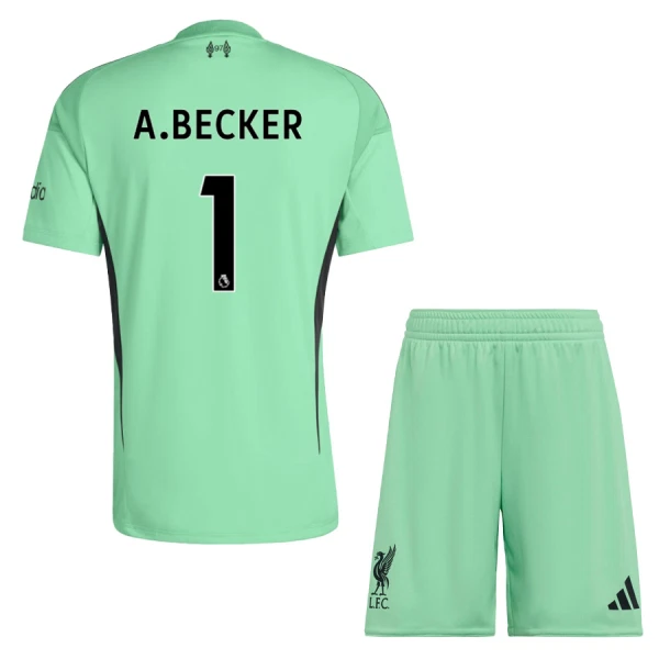 Liverpool A. Becker 1 Målvakt Fotbollströja Barn 2025/26 Grön Liverpool A. Becker 1 Målvakt Fotbollströja Barn 2025/26 Grön