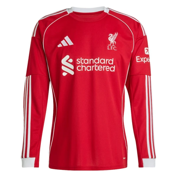 Liverpool Fotbollströja Hemma 2025/26 Långärmad Liverpool Fotbollströja Hemma 2025/26 Långärmad