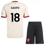 Liverpool Gakpo 18 Fotbollströja Barn Borta 2025/26