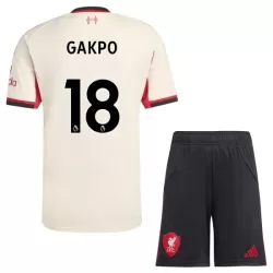 Liverpool Gakpo 18 Fotbollströja Barn Borta 2025/26 Liverpool Gakpo 18 Fotbollströja Barn Borta 2025/26