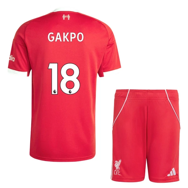 Liverpool Gakpo 18 Fotbollströja Barn Hemma 2025/26 Liverpool Gakpo 18 Fotbollströja Barn Hemma 2025/26