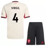 Liverpool Virgil 4 Fotbollströja Barn Borta 2025/26