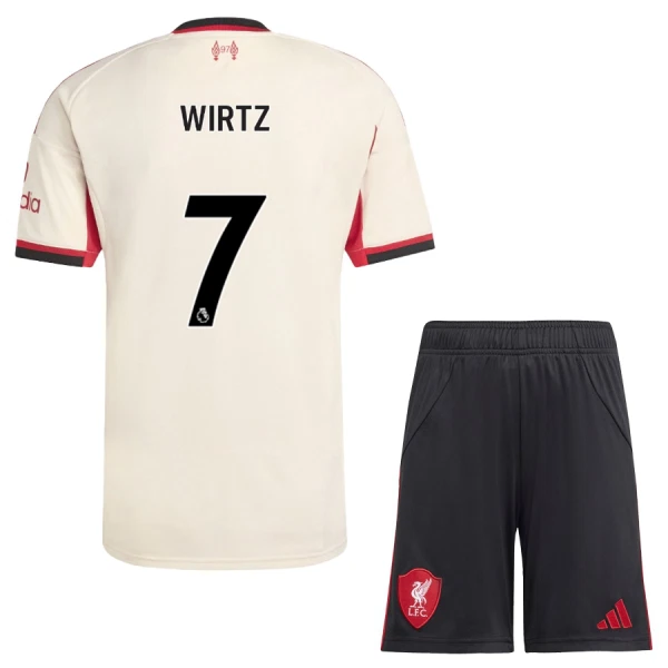 Liverpool Wirtz 7 Fotbollströja Barn Borta 2025/26 Liverpool Wirtz 7 Fotbollströja Barn Borta 2025/26
