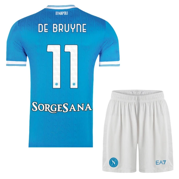 Napoli De Bruyne 11 Fotbollströja Barn Hemma 2025/26 Napoli De Bruyne 11 Fotbollströja Barn Hemma 2025/26
