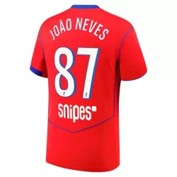 Paris Saint-Germain Joao Neves 87 Fotbollströja Tredje 2025/26 Paris Saint-Germain Joao Neves 87 Fotbollströja Tredje 2025/26