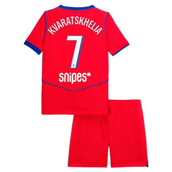 Paris Saint-Germain Kvaratskhelia 7 Fotbollströja Barn Tredje 2025/26 Paris Saint-Germain Kvaratskhelia 7 Fotbollströja Barn Tredje 2025/26