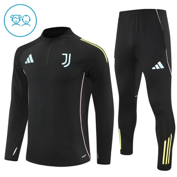 Juventus Träningströjasats Quarter-Zip Barn 2025/26 Svart