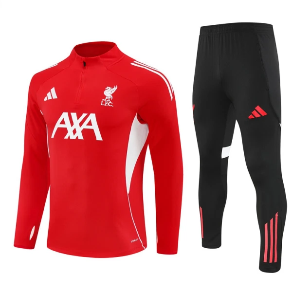 Liverpool Träningströjasats Quarter-Zip 2025/26 Röd