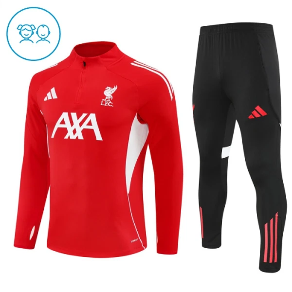 Liverpool Träningströjasats Quarter-Zip Barn 2025/26 Röd