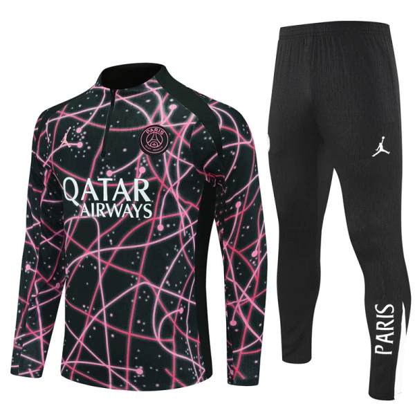 Paris Saint-Germain Träningströjasats Quarter-Zip 2025/26 Svart