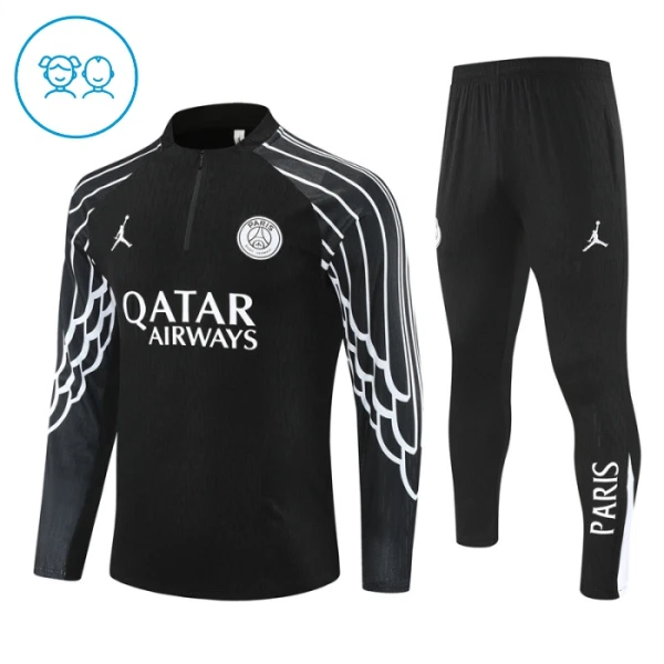 Paris Saint-Germain Träningströjasats Quarter-Zip Barn 2025/26 Svart