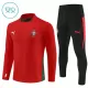 Portugal Träningströjasats Quarter-Zip Barn 2025/26 Röd