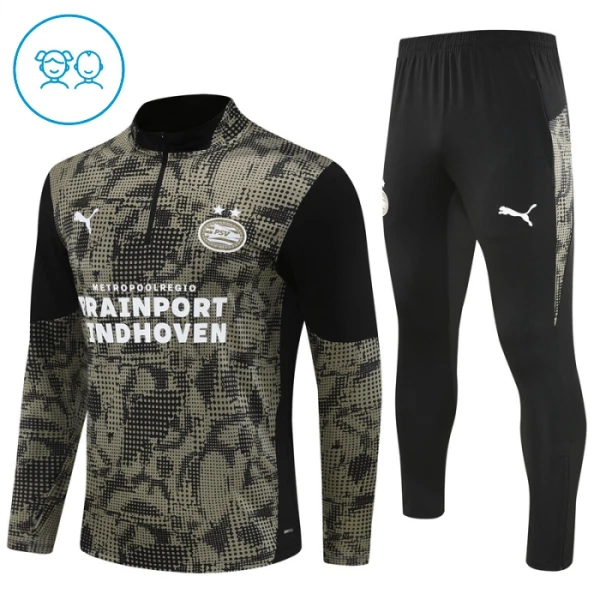 PSV Eindhoven Träningströjasats Quarter-Zip Barn 2025/26 Svart