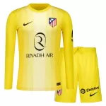 Atlético Madrid Målvakt Fotbollströja Barn 2025/26 Gul Långärmad