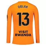 Atlético Madrid Oblak 13 Målvakt Fotbollströja 2025/26 Orange Långärmad