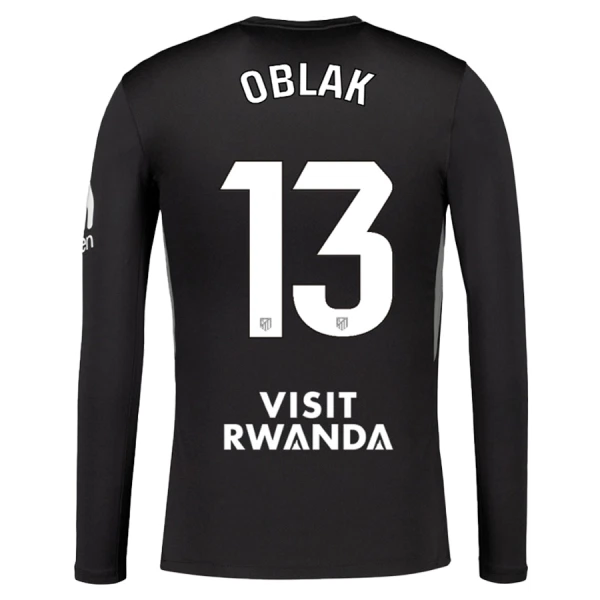 Atlético Madrid Oblak 13 Målvakt Fotbollströja 2025/26 Svart Långärmad Atlético Madrid Oblak 13 Målvakt Fotbollströja 2025/26 Svart Långärmad