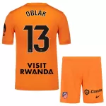 Atlético Madrid Oblak 13 Målvakt Fotbollströja Barn 2025/26 Orange