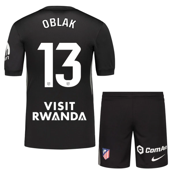 Atlético Madrid Oblak 13 Målvakt Fotbollströja Barn 2025/26 Svart