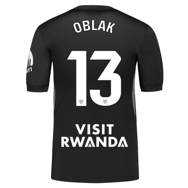 Atlético Madrid Oblak 13 Målvakt Fotbollströja Barn 2025/26 Svart