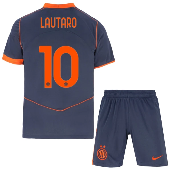 Inter Milan Lautaro Martinez 10 Fotbollströja Barn Tredje 2025/26