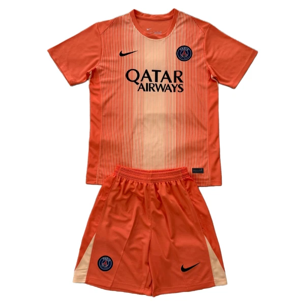 Paris Saint-Germain Målvakt Fotbollströja Barn 2025/26 Orange