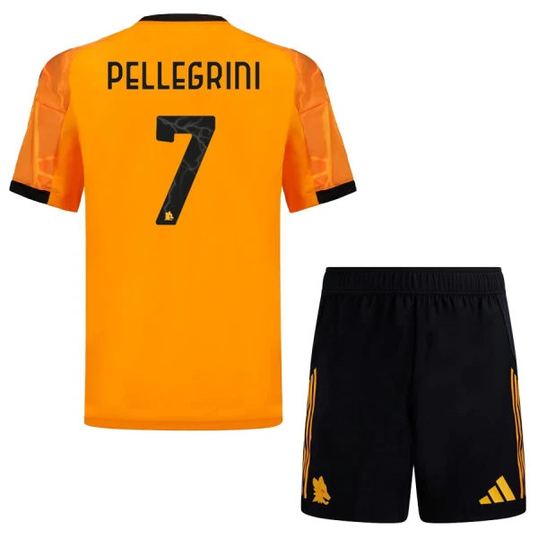 AS Roma Pellegrini 7 Fotbollströja Barn Borta 2025/26