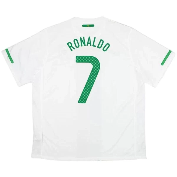 Portugal Ronaldo 7 2010 Fotbollströja Borta Retro