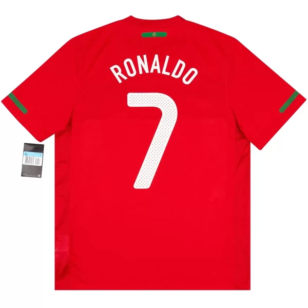 Portugal Ronaldo 7 2010 Fotbollströja Hemma Retro Portugal Ronaldo 7 2010 Fotbollströja Hemma Retro