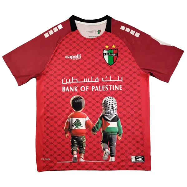 Club Deportivo Palestino Fotbollströja 2025 Röd - Speciell Club Deportivo Palestino Fotbollströja 2025 Röd - Speciell