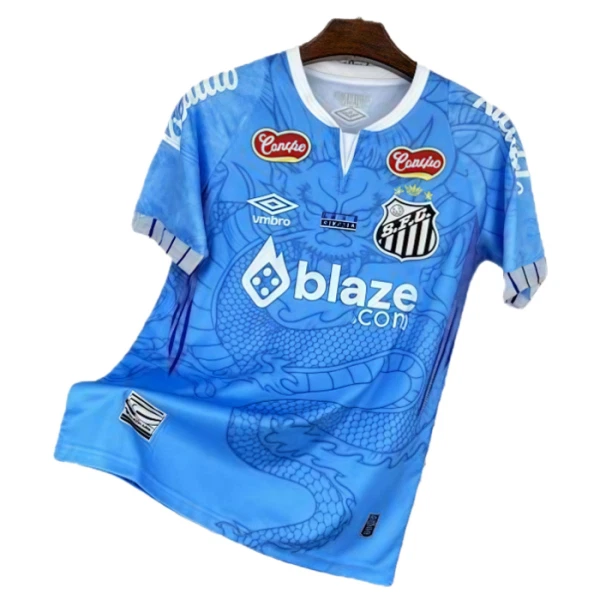 Santos FC Fotbollströja 2025/26 Dragon Blå Santos FC Fotbollströja 2025/26 Dragon Blå