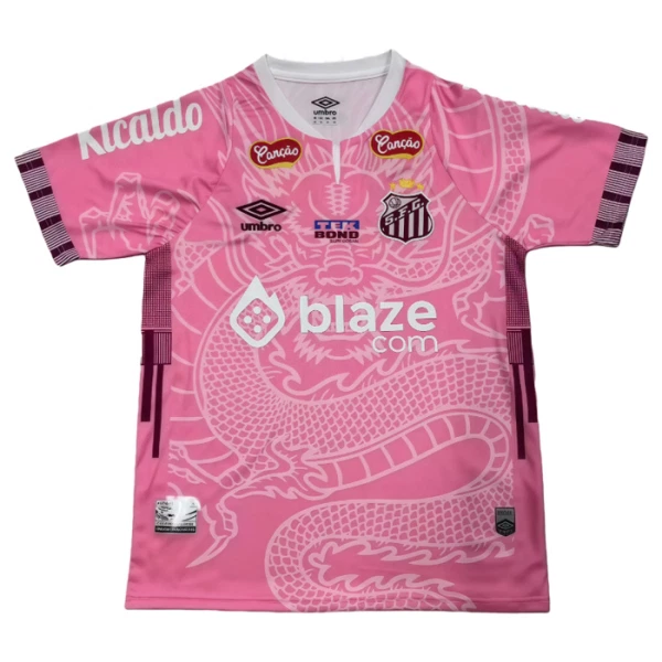 Santos FC Fotbollströja 2025/26 Dragon Rosa Santos FC Fotbollströja 2025/26 Dragon Rosa