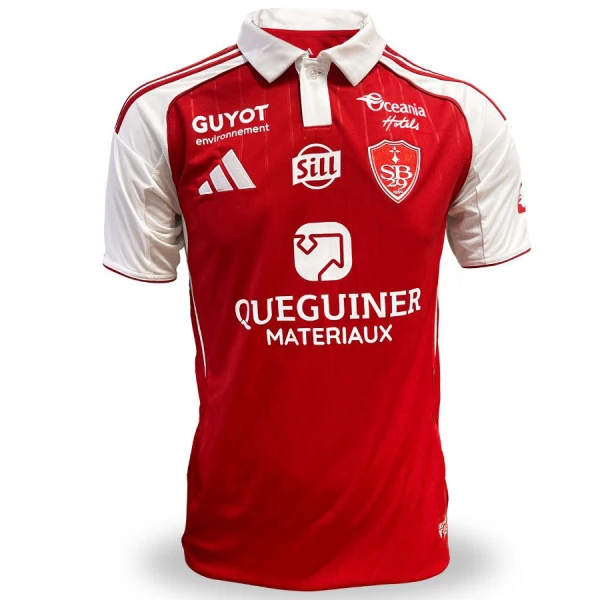 Stade Brestois Fotbollströja Hemma 2025/26 Stade Brestois Fotbollströja Hemma 2025/26
